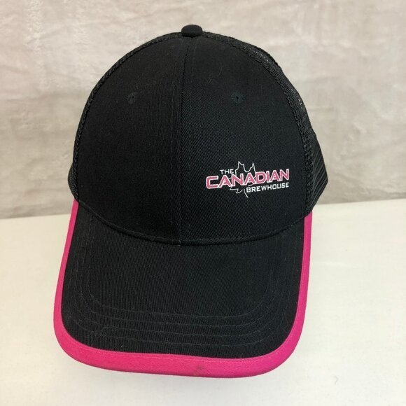 NWOT Canadian Brewhouse Black & Pink Snapback Ball Cap OS - Picture 1 of 7